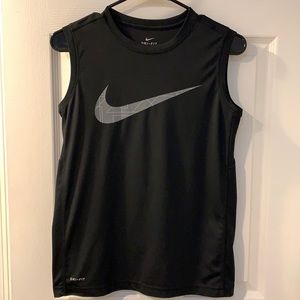 Nike Dri-fit Boys Size Large Tank - Black worn 1x